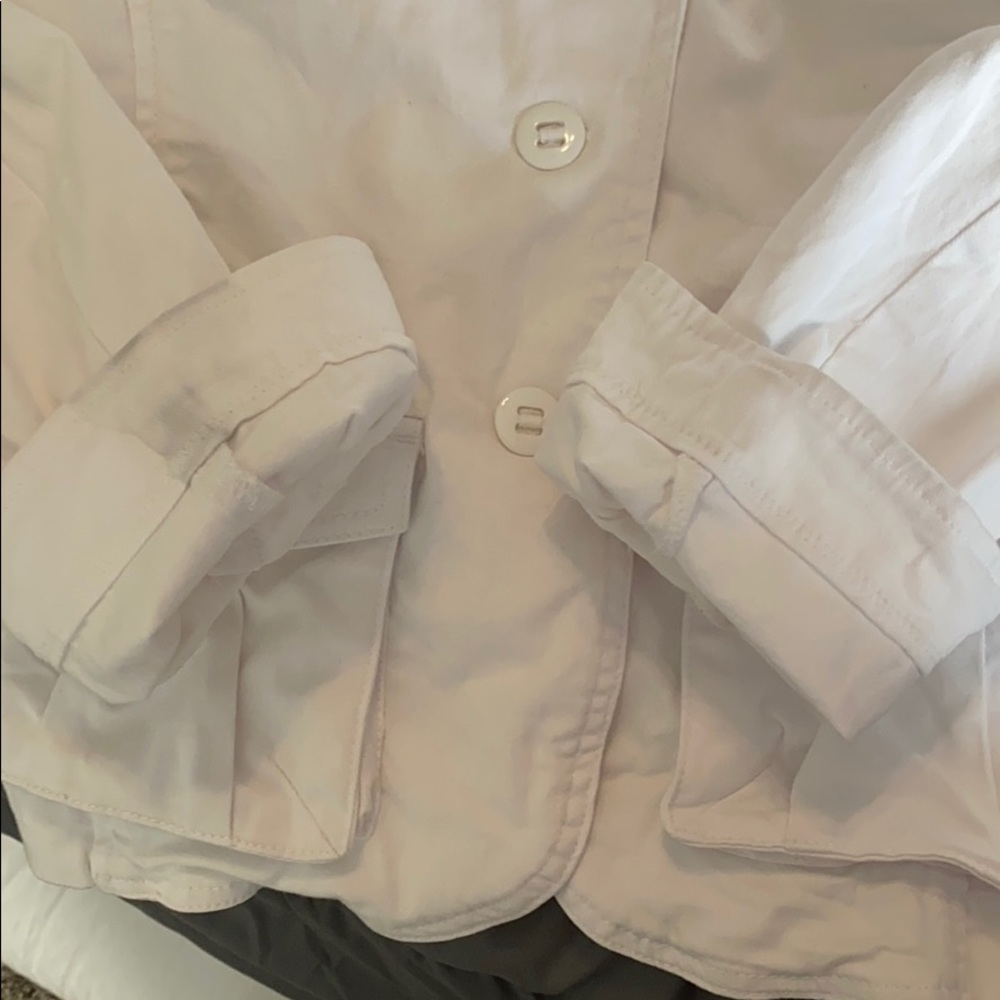 Kikit Jeans White Cropped Jacket - Picture 7 of 8